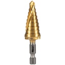Klein 9-Step Drill Bit, Double-Fluted, 1/4-Inch to 3/4-Inch (25963)