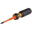 Klein Flip-Blade Insulated Screwdriver, 2-in-1, Square Bit #1 and #2 (32287)