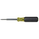 Klein Multi-Bit Screwdriver / Nut Driver, 6-in-1, Extended Reach, Ph, Sl, Sq (32560)