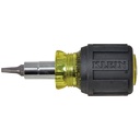 Klein Multi-Bit Screwdriver / Nut Driver, 6-in-1, Stubby, Ph, Sl, Sq Bits (32562)