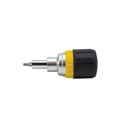 Klein Multi-Bit Ratcheting Screwdriver, 6-in-1, Stubby, Ph, Sl, Sq, Nut Bits (32594)