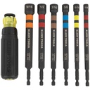 Klein Hollow Magnetic Color-Coded Ratcheting Power Nut Drivers, 6-Piece (32950)