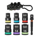 Klein 3/8-Inch Drive Grab-And-Go Impact Socket Set, Metric, 7-Piece (33808M)
