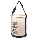 Klein Canvas Bucket, Wide Straight-Wall with Pocket, Molded Bottom, 12-Inch (5109P)
