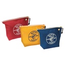 Klein Zipper Bags, Assorted Canvas Tool Pouches, 3-Pack (5539CPAK)