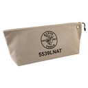 Klein Zipper Bag, Large Canvas Tool Pouch, 18-Inch, Natural (5539LNAT)