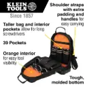 Klein Tradesman Pro™ Tool Bag Backpack, 39 Pockets, Black, 14-Inch (55421BP-14)