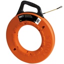 Klein Multi-Groove Fiberglass Fish Tape with Spiral Steel Leader, 200-Foot (56056)