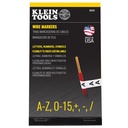 Klein Wire Marker Book, Black Letters, Numbers, and Symbols (56253)