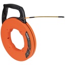 Klein Fiberglass Fish Tape with Spiral Steel Leader, 50-Foot (56350)