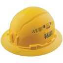Klein Hard Hat, Vented, Full Brim Style, Yellow (60262)