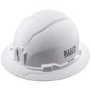 Klein Hard Hat, Non-Vented, Full Brim Style, White (60400)