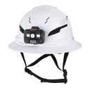 Klein Class C Type 2 Hard Hat, Vented Full Brim with Chin Strap and Headlamp (60407T2RL)