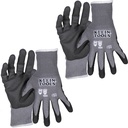 Klein Knit Dipped Gloves, Cut Level A4, Touchscreen, 2-Pair