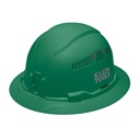 Klein Hard Hat, Vented, Full Brim Style, Green (60941)