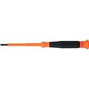 Klein Insulated Precision Screwdriver, #0 Phillips, 3-Inch Shank (6233INS)
