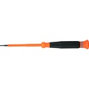 Klein Insulated Precision Screwdriver, 1/16-Inch Slotted, 3-Inch Shank (6273INS)