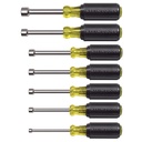 Klein Nut Driver Set, Magnetic Nut Drivers, 3-Inch Shaft, 7-Piece (631M)
