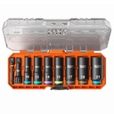 Klein KNECT™ Deep-Well 3/8-Inch Drive Impact Socket Set, Metric, 9-Piece (65109IMPCTM)