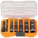 Klein KNECT™ 1/4 and 3/8-Inch Drive Flip-10 Heavy Duty Flip Impact Socket Set, Metric, 8-Piece (65619)