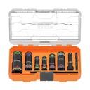 Klein KNECT™ Quad-24 Heavy-Duty Impact Flip Sockets, SAE and Metric, 9-Piece, 1/4 and 3/8-Inch Drive (656QS)
