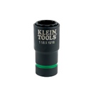 Klein 2-in-1 Impact Socket, 12-PT, 1-1/8 and 15/16-Inch, 1/2-Inch Drive (66016)