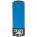 Klein 2-in-1 Coated Impact Socket, 12-PT, 3/4 and 9/16-Inch (66030)