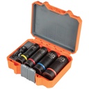 Klein 1/2-Inch Drive 2-in-1 Impact Socket Set, 12-PT, 5-Piece (66040)