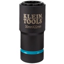 Klein 2-in-1 Metric Impact Socket, 12-PT, 30 x 22 mm, 1/2-Inch Drive (66053E)