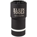 Klein 2-in-1 Metric Impact Socket, 12-PT, 32 x 27 mm, 1/2-Inch Drive (66054E)