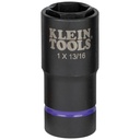 Klein 2-in-1 Impact Socket, 6-PT, 1 and 13/16-Inch, 1/2-Inch Drive (66065)