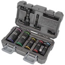 Klein 1/4-Inch Hex and 1/2-Inch Square Drive Flip Impact Socket Set, 7-Piece (66070)