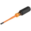 Klein Slim-Tip Insulated Screwdriver, 1/4-Inch Cabinet, 4-Inch Round Shank (6924INS)