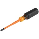 Klein Slim-Tip Insulated Screwdriver, #2 Phillips, 4-Inch Round Shank (6934INS)