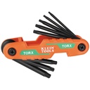 Klein Compact Folding Hex Key Set, 8-Key, Torx® Sizes (70540T)