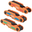 Klein Compact Folding Hex Key Set, 25-Key, SAE, Metric, TORX® Sizes, 3-Piece (70543)
