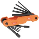 Klein Pro Folding Hex Key Set, 11-Key, SAE Sizes (70550)