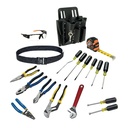 Klein Journeyman Tool Set with Tool Belt and Leather Pouch, 18-Piece (80118)