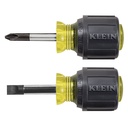 Klein Screwdriver Set, Stubby Slotted and Phillips, 2-Piece (85071)