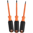 Klein Screwdriver Set, 1000V Insulated, 3-Piece (85073INS)