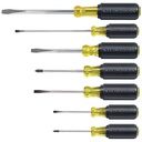 Klein Screwdriver Set, Slotted and Phillips, 7-Piece (85076)