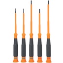 Klein Insulated Precision Screwdriver Set, 5-Piece (85615INS)