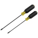 Klein Screwdriver Set, 3/16 Cabinet and #2 Phillips, Cushion-Grip, 2-Piece (85742)