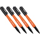 Klein Skribes™ Fine Tip Permanent Markers, Black, 4-Pack (861014)