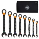 Klein Ratcheting Combination Slide-Lock Wrench Set, SAE, 8-Piece (69508)