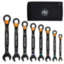Klein Ratcheting Combination Slide-Lock Wrench Set, Metric, 8-Piece (69508M)