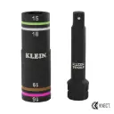 Klein KNECT™ Quad-4 Socket, Metric, 2-Pc (6513MQS)