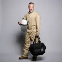 OEL 8 CAL Arc Flash Coverall Kit, Headgear, Mens