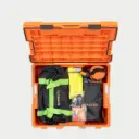 DECKED Roadside Emergency OS Kit - Safety Orange Halfrack packed with Refuge Medical Emergency Supplies