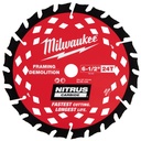 Milwaukee 48-41-0650 6-1/2” 24T NITRUS™ Carbide Framing & Demolition Circular Saw Blade - Bulk 10